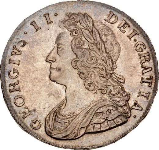 Obverse Halfcrown 1735 "Young Head" - Silver Coin Value - United Kingdom, George II