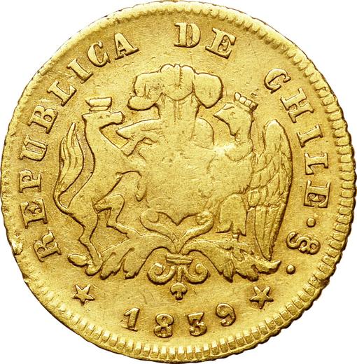 Anverso 1 escudo 1839 So IJ - valor de la moneda de oro - Chile, República