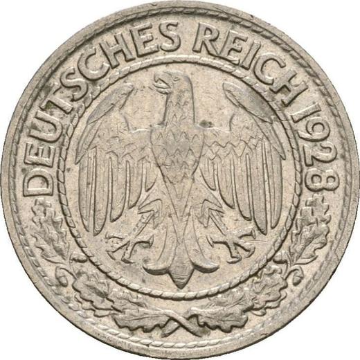 Avers 50 Reichspfennig 1928 D - Münze Wert - Deutschland, Weimarer Republik