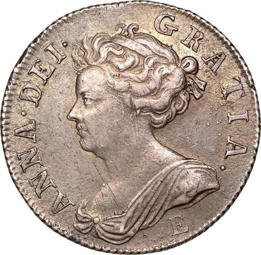 Anverso 1 chelín 1707 E "Segundo tipo de retrato" Después de la unión - valor de la moneda de plata - Gran Bretaña, Ana