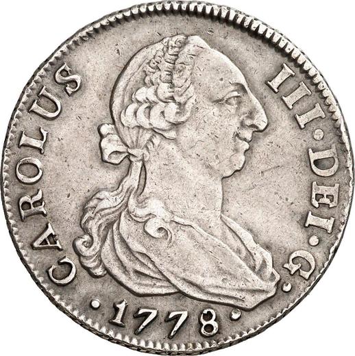 Obverse 4 Reales 1778 S CF - Silver Coin Value - Spain, Charles III