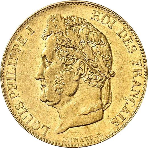 Obverse 20 Francs 1845 A "Type 1832-1848" - Gold Coin Value - France, Louis Philippe I
