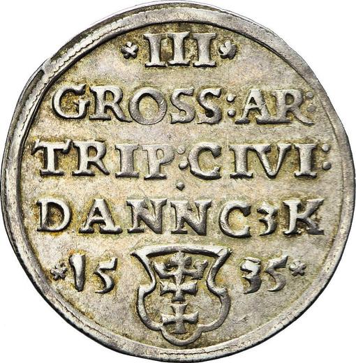 Reverse 3 Groszy (Trojak) 1535 "Danzig" - Silver Coin Value - Poland, Sigismund I the Old