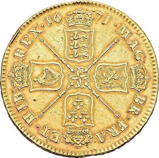 Reverse Five guineas 1671 "First laureated bust" - Gold Coin Value - United Kingdom, Charles II