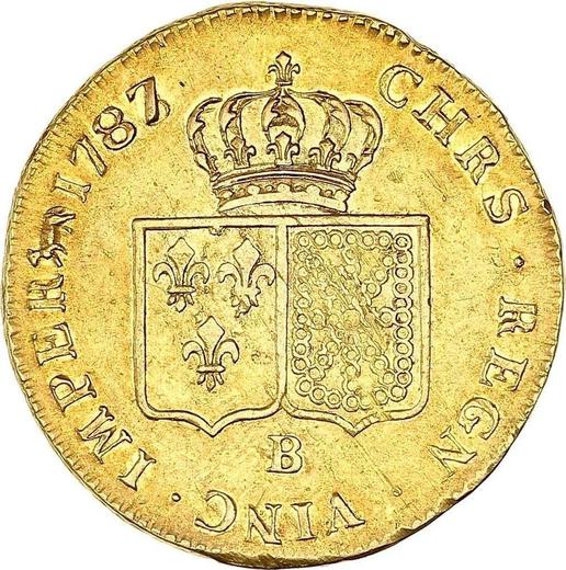 Revers Doppelter Louis d'or 1787 B - Goldmünze Wert - Frankreich, Ludwig XVI