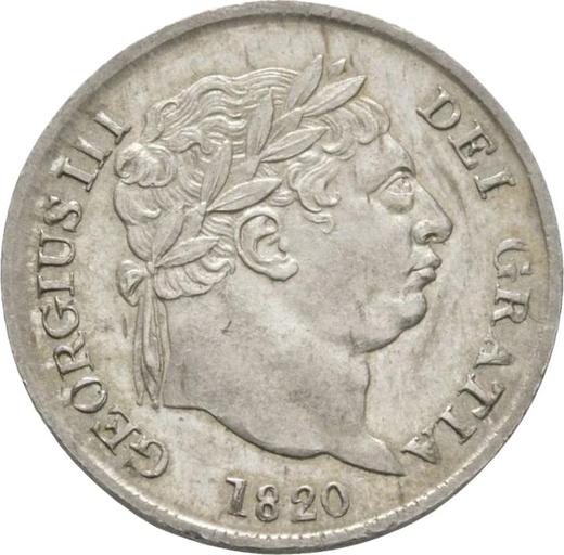 Obverse Fourpence (Groat) 1820 - Silver Coin Value - United Kingdom, George III