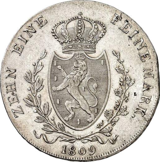 Reverse Thaler 1809 L Oak branch - Silver Coin Value - Nassau, Frederick William