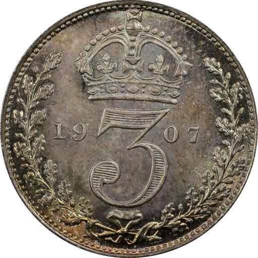 Reverse Threepence 1907 - Silver Coin Value - United Kingdom, Edward VII