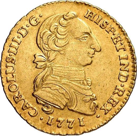 Obverse 2 Escudos 1771 NR VJ "Type 1762-1771" - Gold Coin Value - Colombia, Charles III