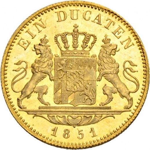 Revers Dukat 1851 - Goldmünze Wert - Bayern, Maximilian II