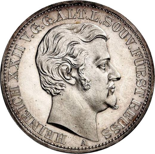 Avers Taler 1868 A - Silbermünze Wert - Reuß-Greiz, Heinrich XXII