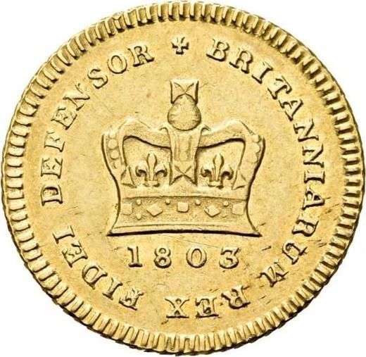 Revers 1/3 Guinee 1803 "Erster Typ" - Goldmünze Wert - Großbritannien, Georg III