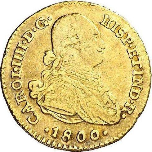 Obverse 1 Escudo 1800 NR JJ - Gold Coin Value - Colombia, Charles IV