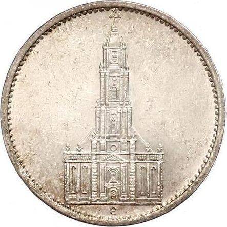 Obverse 5 Reichsmark 1934 E "Garrison Church (undated)" - Silver Coin Value - Germany, Third Reich