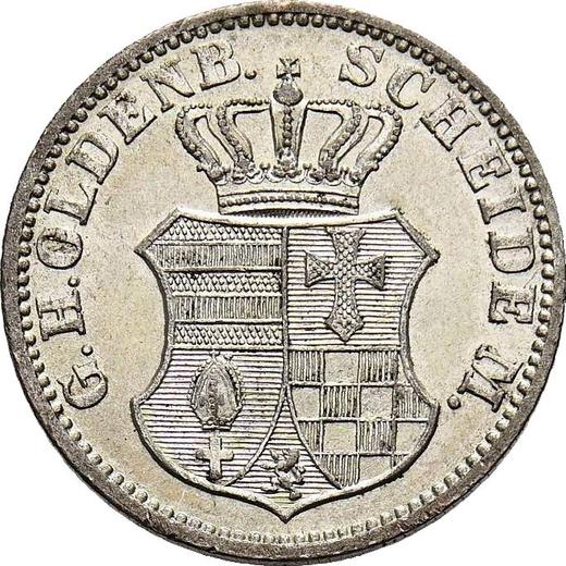 Awers monety - Grosz 1869 B - cena srebrnej monety - Oldenburg, Nikolaus Fryderyk Piotr