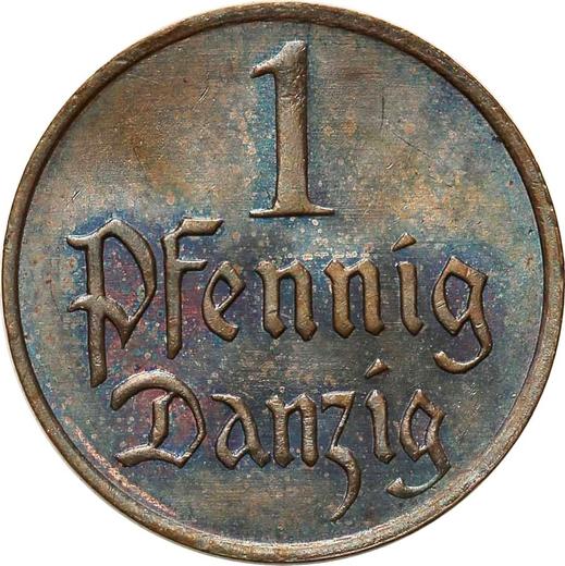 Reverso 1 Pfennig 1930 - valor de la moneda - Polonia, Ciudad Libre de Dánzig