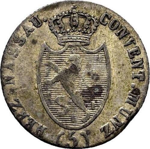 Obverse 5 Kreuzer 1809 L - Silver Coin Value - Nassau, Frederick Augustus