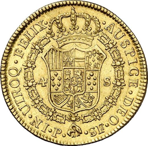 Reverse 4 Escudos 1778 P SF - Gold Coin Value - Colombia, Charles III