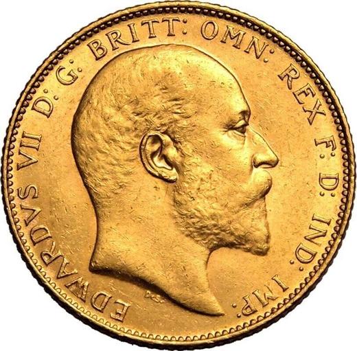 Obverse Sovereign 1907 - Gold Coin Value - United Kingdom, Edward VII