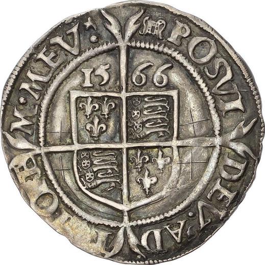 Reverse Sixpence 1566 "Third issues" Small portrait - Silver Coin Value - United Kingdom, Elizabeth I