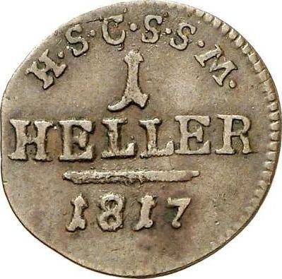 Reverso Heller 1817 - valor de la moneda  - Sajonia-Coburgo-Saalfeld, Ernesto I