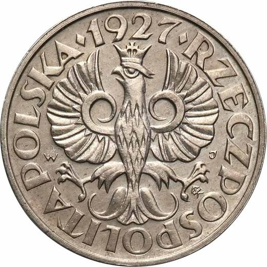 Obverse Pattern 2 Grosze 1927 WJ Silver - Silver Coin Value - Poland, II Republic