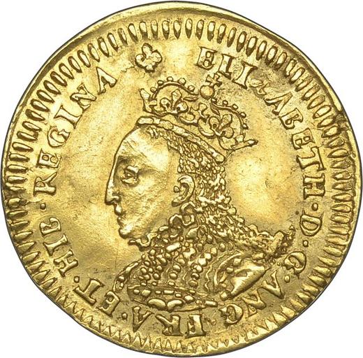 Anverso Media corona Sin fecha (1561-1570) - valor de la moneda de oro - Gran Bretaña, Isabel I