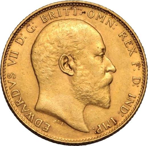 Obverse Sovereign 1906 M - Gold Coin Value - Australia, Edward VII