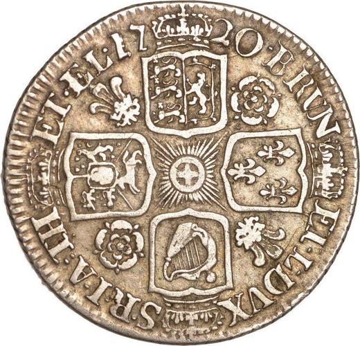 Reverse Shilling 1720 "First draped bust" Roses and Plumes in angles - Silver Coin Value - United Kingdom, George I