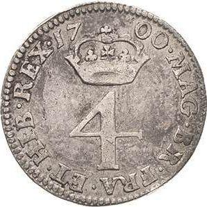 Reverse Fourpence (Groat) 1700 - Silver Coin Value - United Kingdom, William III