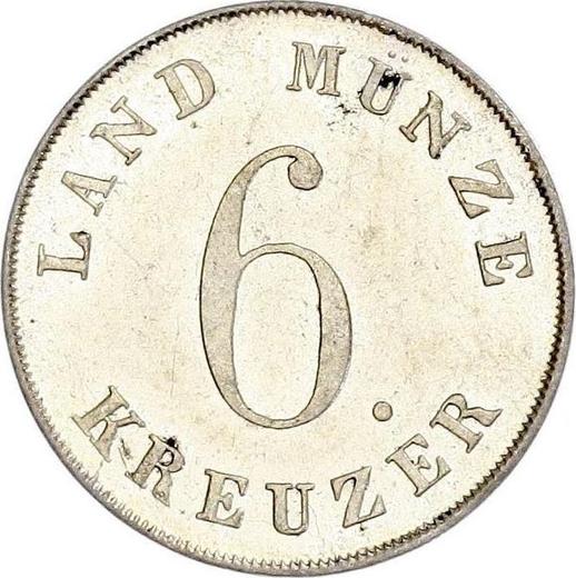 Реверс монеты - 6 крейцеров 1835 года - цена серебряной монеты - Саксен-Кобург-Гота, Эрнст I