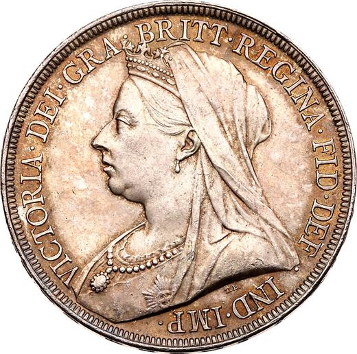 Awers monety - 1 korona 1896 TB Rant "LIX" - cena srebrnej monety - Wielka Brytania, Wiktoria