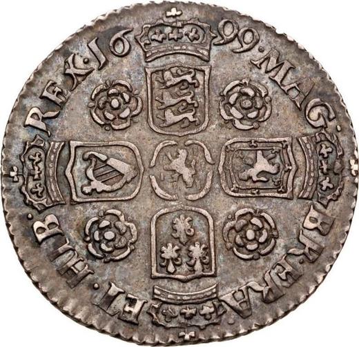 Reverse Sixpence 1699 "Third laureate bust" Roses in angles - Silver Coin Value - United Kingdom, William III