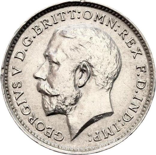 Obverse Threepence 1913 - Silver Coin Value - United Kingdom, George V