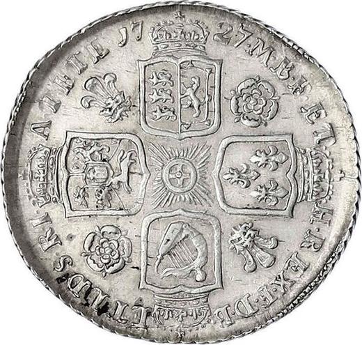 Rewers monety - 1 szeląg 1727 "Portret w młodych latach" Róże i pióra w kątach - cena srebrnej monety - Wielka Brytania, Jerzy II