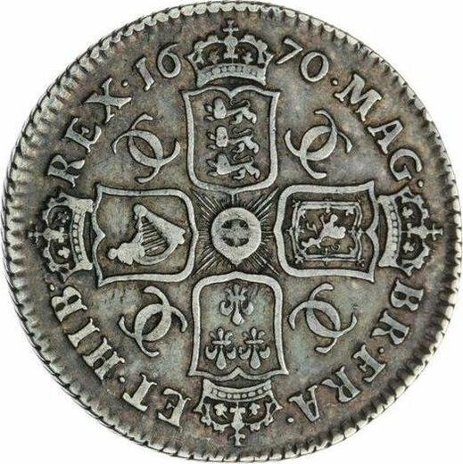 Rewers monety - 1 szeląg 1670 "Drugi popiersie laurowe" - cena srebrnej monety - Wielka Brytania, Karol II