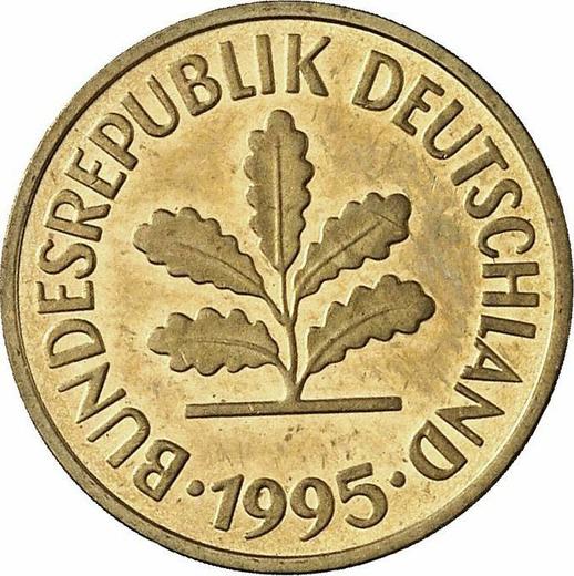 Reverse 5 Pfennig 1995 J - Coin Value - Germany, FRG