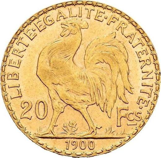 Reverse 20 Francs 1900 A "Type 1899-1906" - Gold Coin Value - France, Third Republic