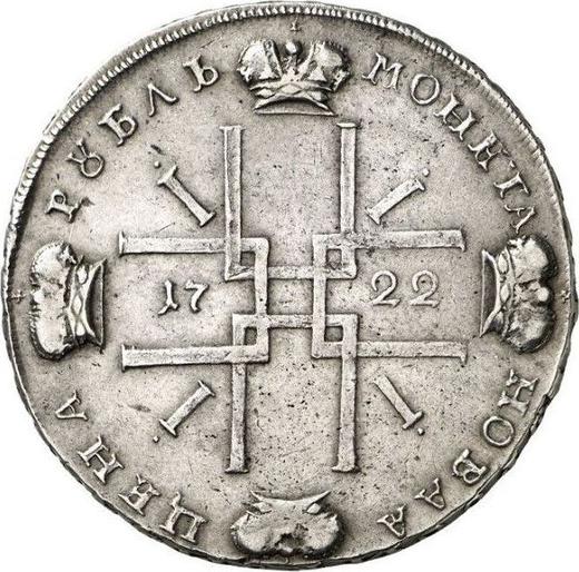 Reverse Rouble 1722 - Silver Coin Value - Russia, Peter I