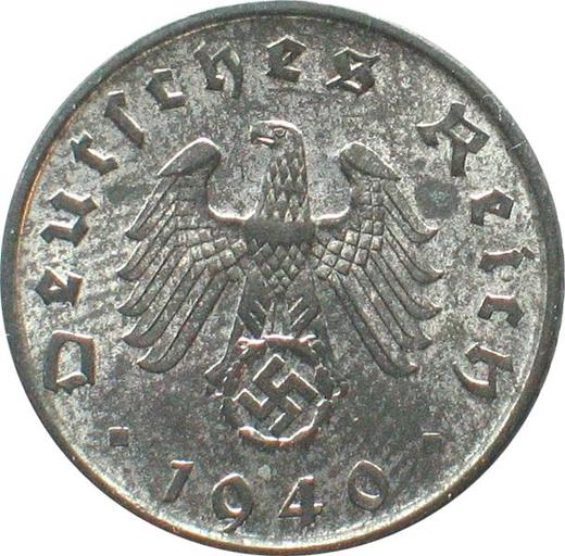 Reverse 5 Reichspfennig 1940 F "Type 1940-1944" -  Coin Value - Germany, Third Reich