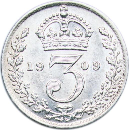 Reverse Threepence 1909 - Silver Coin Value - United Kingdom, Edward VII