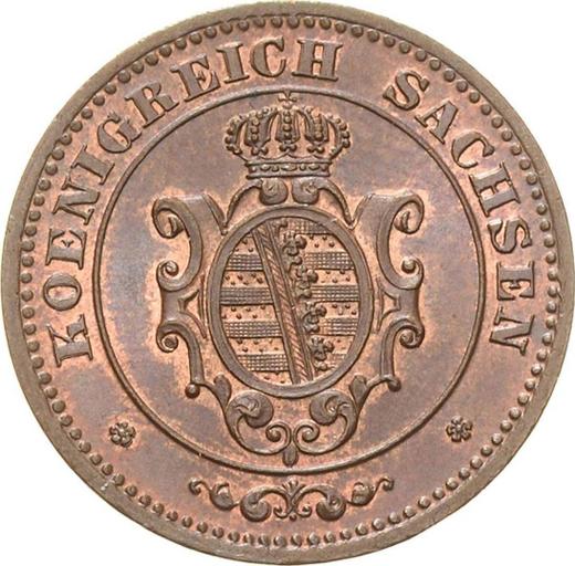 Obverse 2 Pfennig 1869 B -  Coin Value - Saxony-Albertine, John