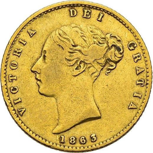 Avers 1/2 Sovereign 1863 Keine Nummer - Goldmünze Wert - Großbritannien, Victoria