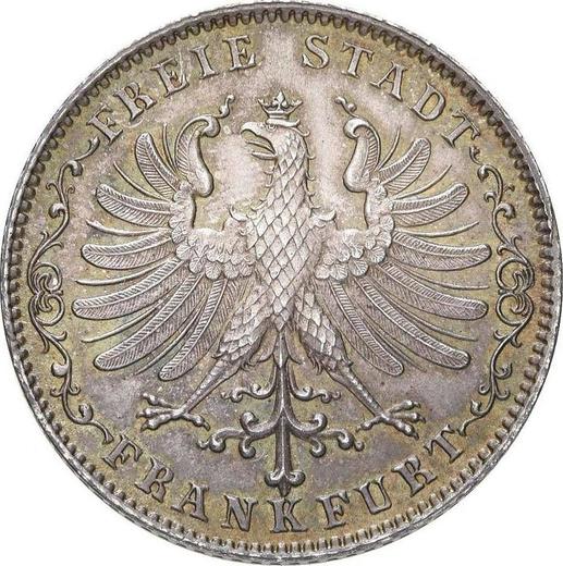 Obverse 1/2 Gulden 1844 - Silver Coin Value - Frankfurt am Main, Free City