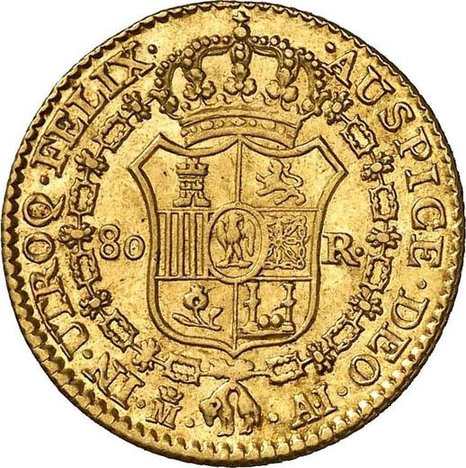 Reverse 80 Reales 1811 M AI - Gold Coin Value - Spain, Joseph Bonaparte
