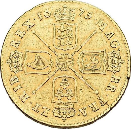 Reverse Five guineas 1675 "First laureated bust" Elephant - Gold Coin Value - United Kingdom, Charles II