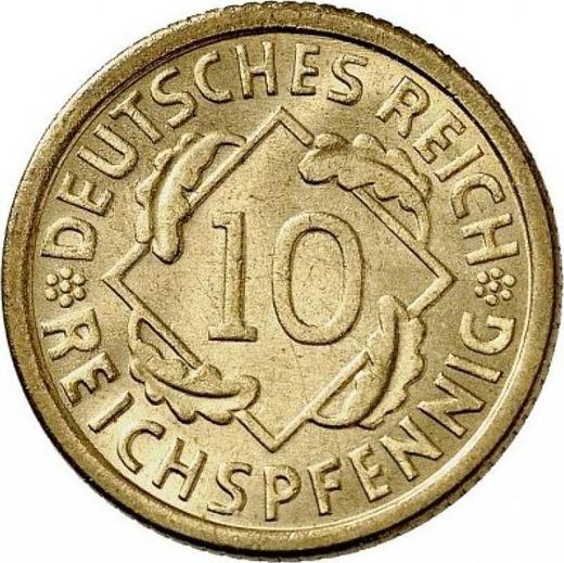 Anverso 10 Reichspfennigs 1929 E - valor de la moneda - Alemania, República de Weimar