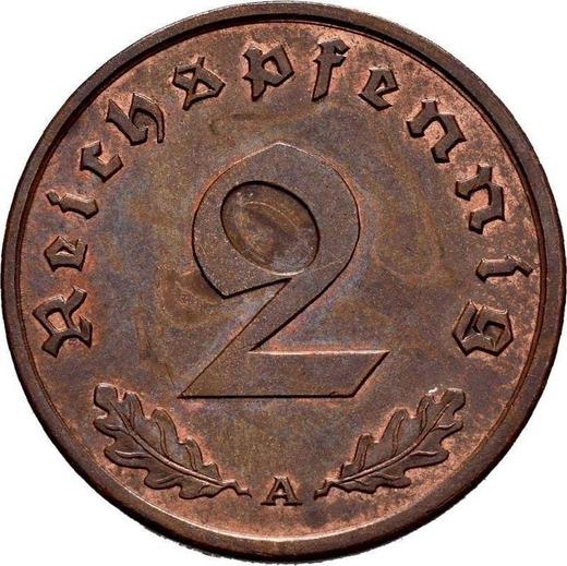 Obverse 2 Reichspfennig 1938 A "Type 1936-1940" -  Coin Value - Germany, Third Reich