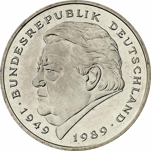 Obverse 2 Mark 1995 D "Franz Josef Strauss" -  Coin Value - Germany, FRG
