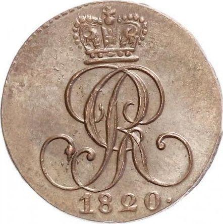Obverse 1 Pfennig 1820 C -  Coin Value - Hanover, George III